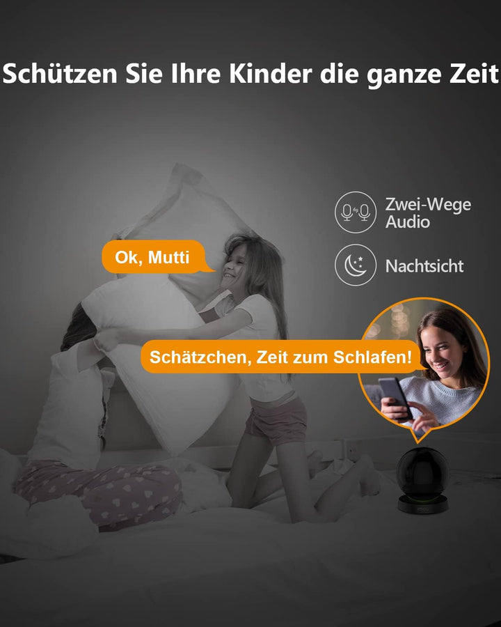 Imou überwachungskamera innen WLAN IP Kamera 360° Bewegungsverfolgung & Personenerkennung Nachtsicht