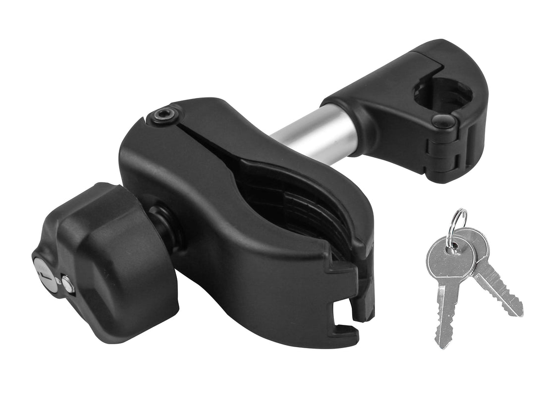 EUFAB 11237 Rahmenhalter kurz, abschliessbar, für U-Bügelrohr: Ø 3,0 cm, 12 cm Länge 12 cm Länge; Ø