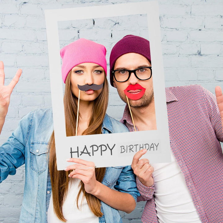 Vaguelly Bilderrahmen für Fotokabinen, Requisiten, Geburtstagsfeiern, Selfie-Rahmen, Happy Birthday,