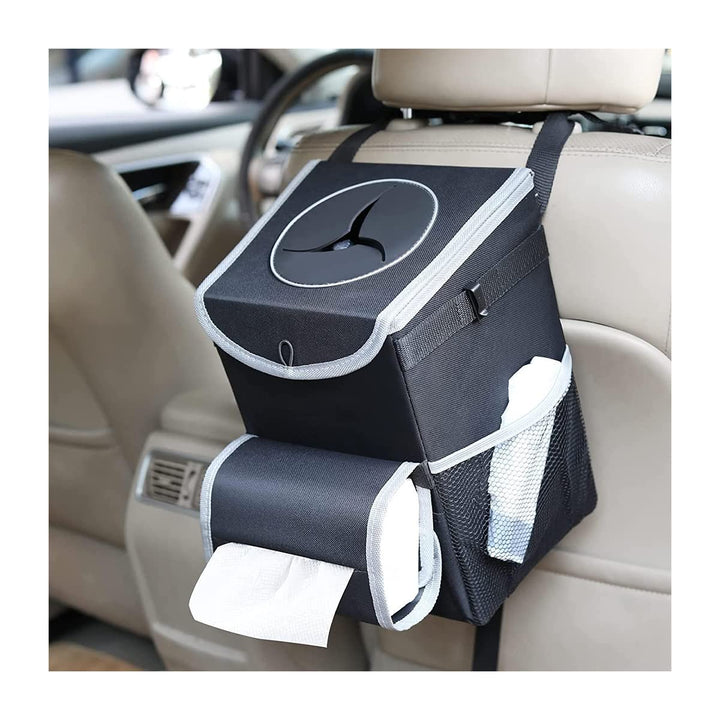 JNNJ Multifunktionaler Auto-Organizer-Mülleimer, Zusammenklappbarer Und Tragbarer Wasserdichter Auto