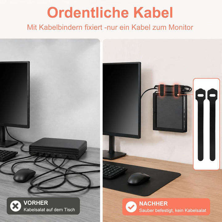 Halterung für HP Desktop Mini PC Halterung VESA/Wand/Unter Schreibtisch Halterung für HP EliteDesk 8