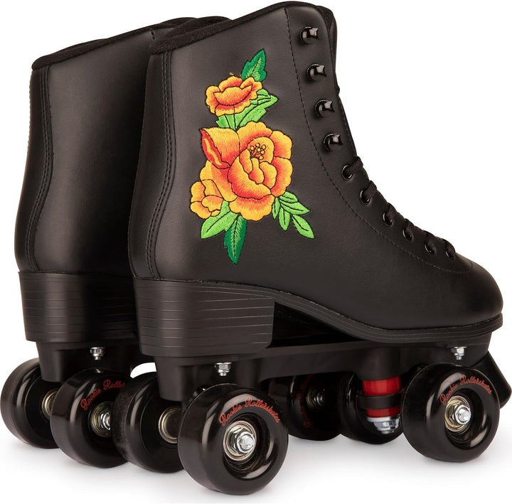 Rookie Damen Rollerskate Rosa Rollschuhe Size - UK 7 (EU 41) Schwarz, Size - UK 7 (EU 41) Schwarz