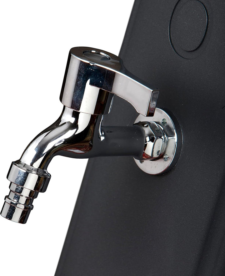 Gre DSM19 - Solardusche für den Aussenbereich. Gartendusche aus Polyethylen mit einem Fusswasserhahn