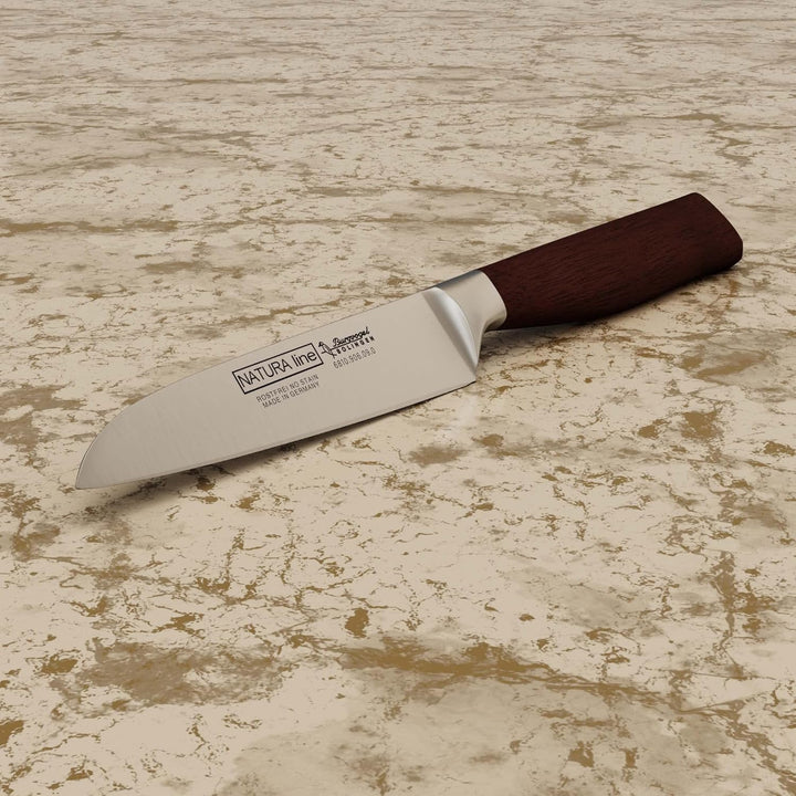 Burgvogel Solingen Natura Line, Gemüsemesser Holzgriff, rot satiniert, geschmiedet, 9 cm, sehr schar