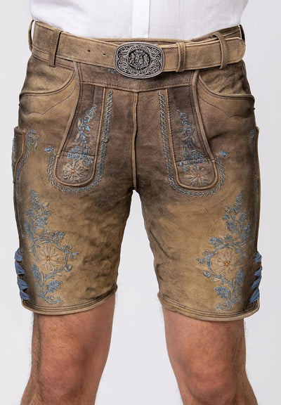 Stockerpoint Herren Franz Trachtenlederhose, Uroid Blau