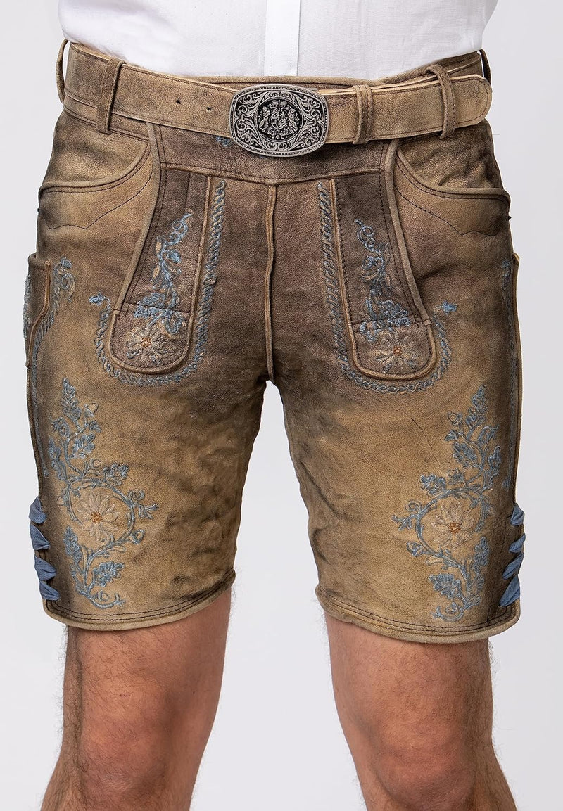 Stockerpoint Herren Franz Trachtenlederhose, Uroid Blau