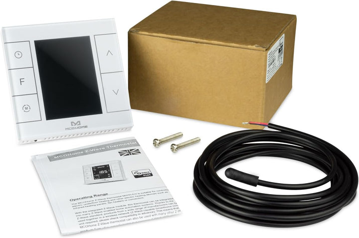 MCO Home Z-Wave Raumthermostat MH7H-EH für Fussbodenheizung & Infrarot-Heizung/Z-Wave Smarthome komp