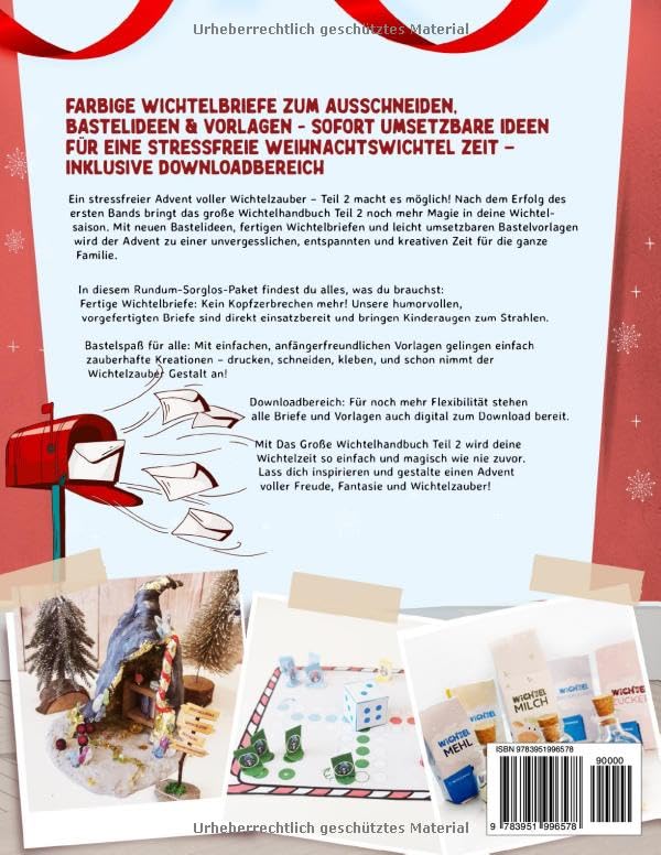 Das grosse Wichtel Handbuch Teil 2: Farbige Wichtelbriefe zum Ausschneiden, Bastelideen & Vorlagen –