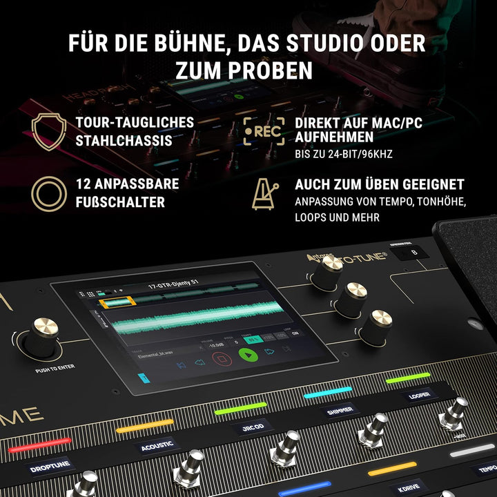 HeadRush Prime - Gitarren & Vocal Multi-Effekt-Pedal, Modelling-Prozessor mit Amp Cloner, Antares Au
