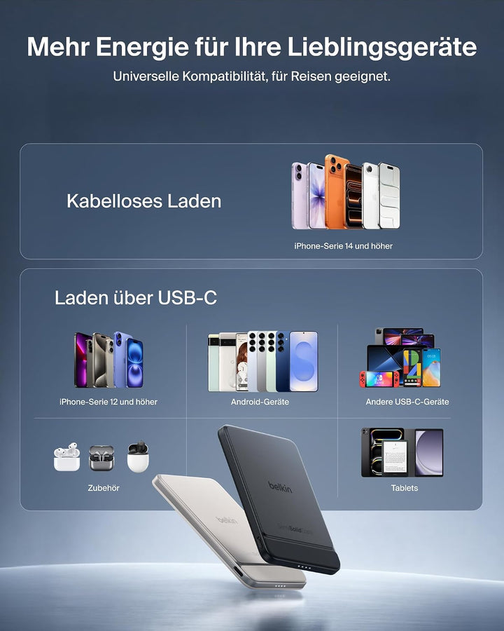 Belkin UltraCharge Pro Semi-Solid-State Magnetische Powerbank 5000mAh