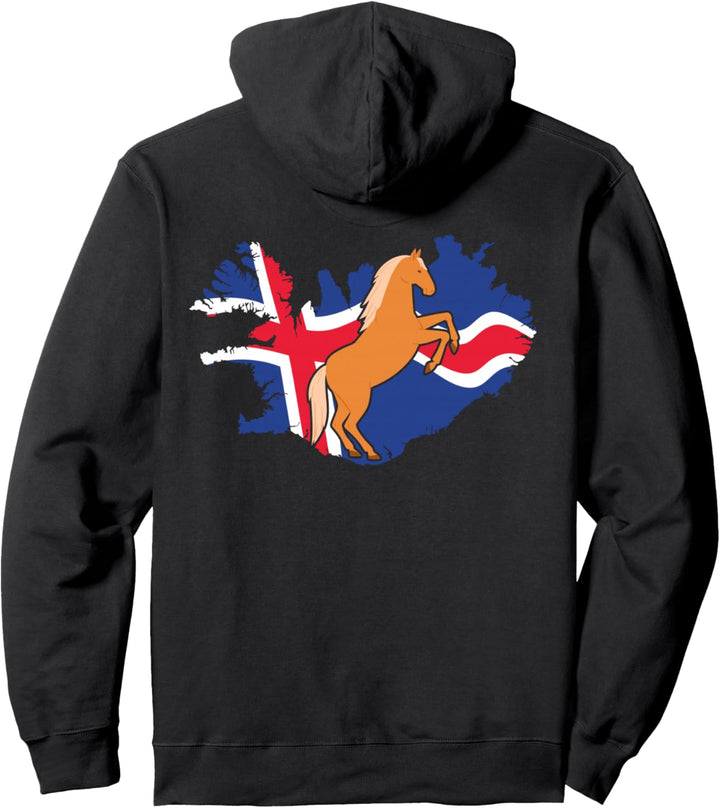 Islandpferd Isländer Island Pony Pferd Reiten Retro Vintage Pullover Hoodie