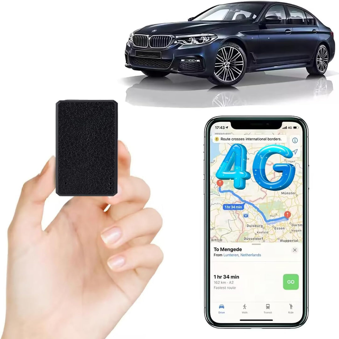 TKMARS 4G GPS Tracker Mini GPS Tracker mit Kostenlosen Apps GPS Tracker Ohne ABO Geeignet für Autos,