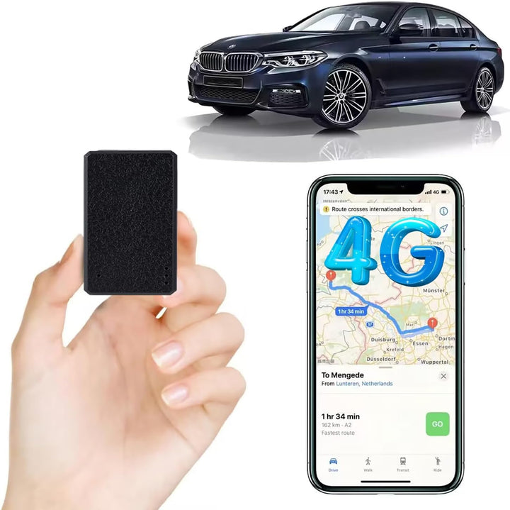TKMARS 4G GPS Tracker Mini GPS Tracker mit Kostenlosen Apps GPS Tracker Ohne ABO Geeignet für Autos,