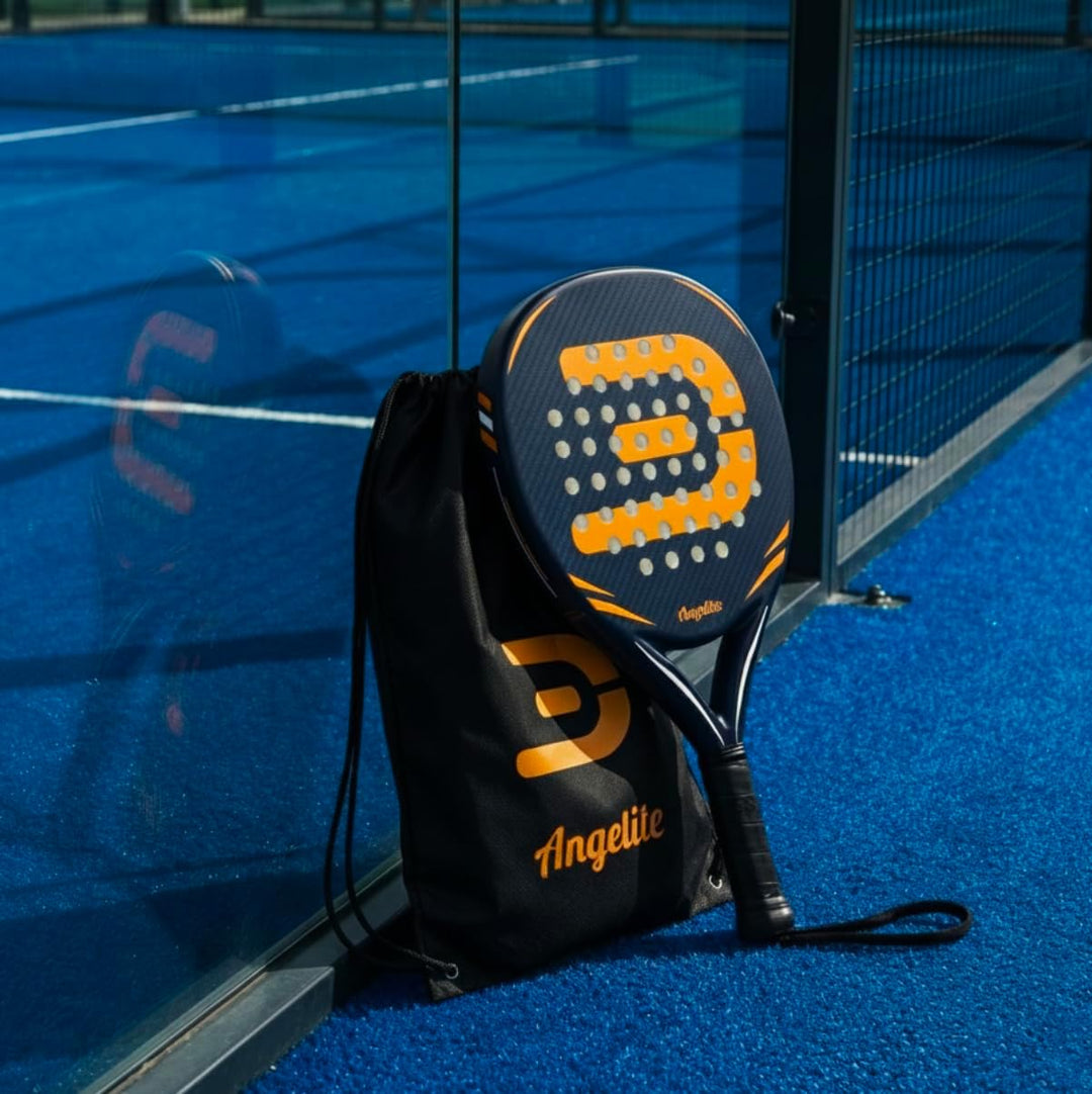 Padel Schläger von Angelite mit 2 Jahren Garantie | 360 g Leichter und robuster Carbonfaser-Rahmen,