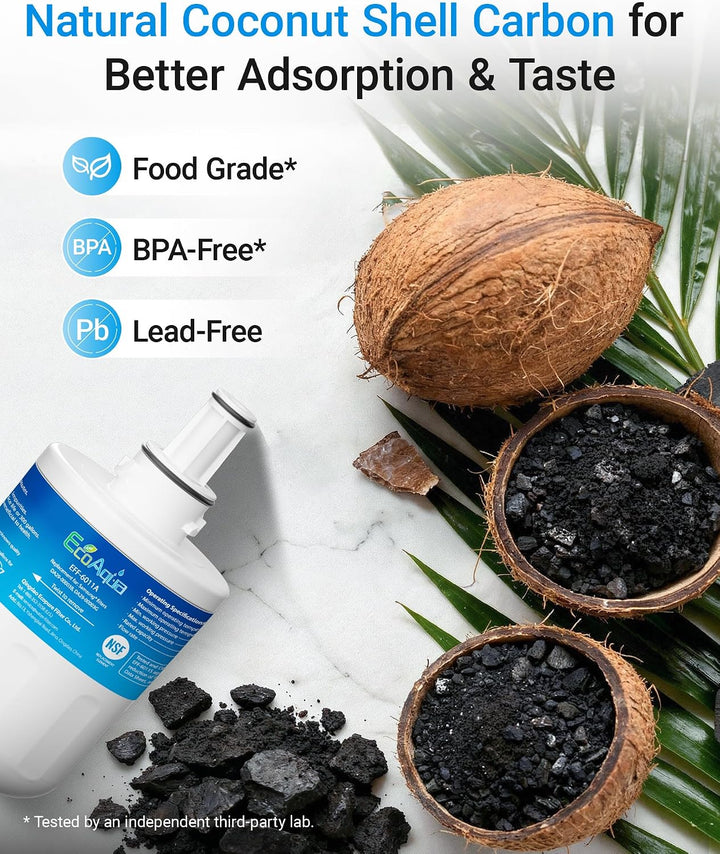 EcoAqua EFF-6011A Kühlschrankwasserfilter Kompatibel mit Samsung DA29-00003G, HAFCU1/XAA, HAFIN2/EXP