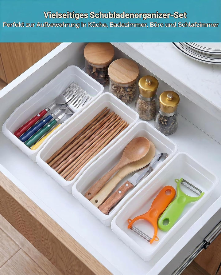 10PC Schminktisch Organizer Schubladenorganizer für Küchenutensilien, Vorratsschrank-Snacks, Kosmeti