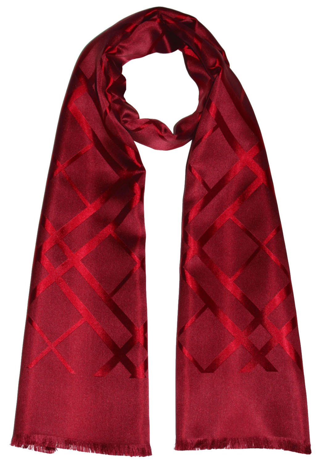 Lorenzo Cana Herren Schal aus 100% Seide aufwändig jacquard gewebter Damast Seidenschal Seidentuch T