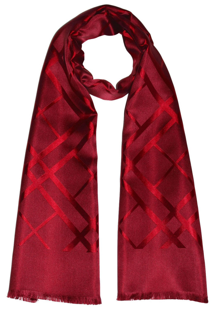 Lorenzo Cana Herren Schal aus 100% Seide aufwändig jacquard gewebter Damast Seidenschal Seidentuch T