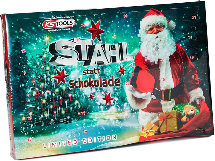 KS Tools Stahl statt Schokolade Adventskalender – 1/4" Torsions Bitsatz 42-teilig im Adventskoffer |
