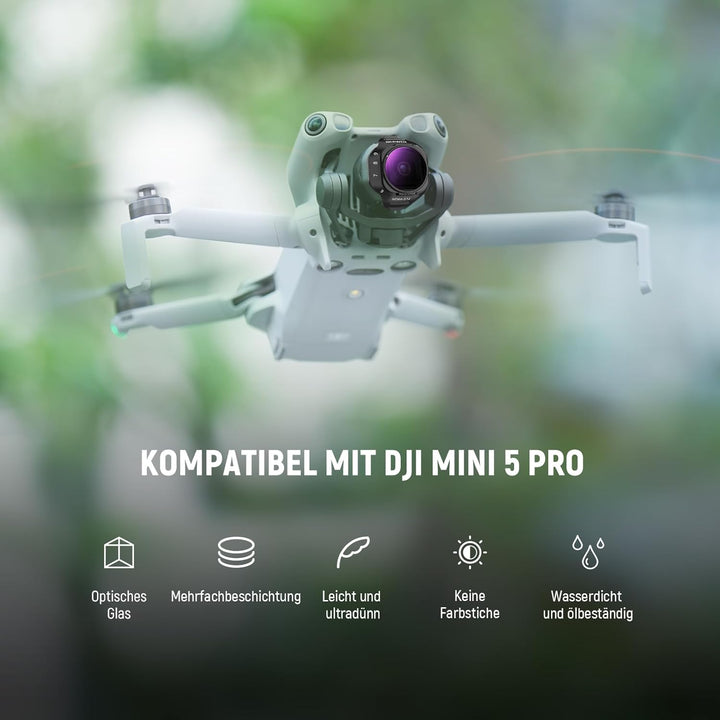 NEEWER Variabler ND Filter Set Kompatibel mit DJI Mini 5 Pro Drone Kamera (ND2-32 + ND64-512), 2er P