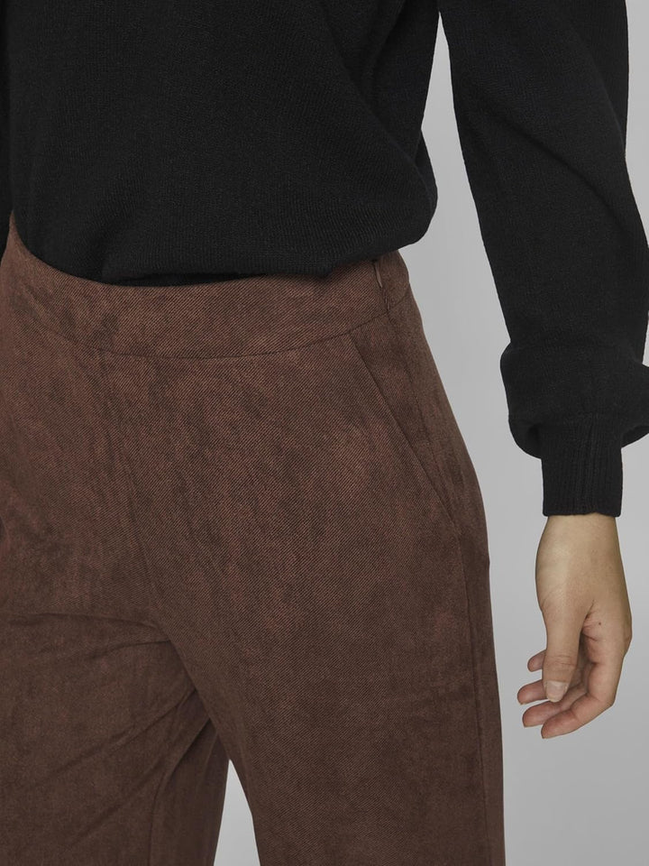 Vila Damen Visudas Rw Wide Pants-Noos Stoffhose, Shaved Chocolate