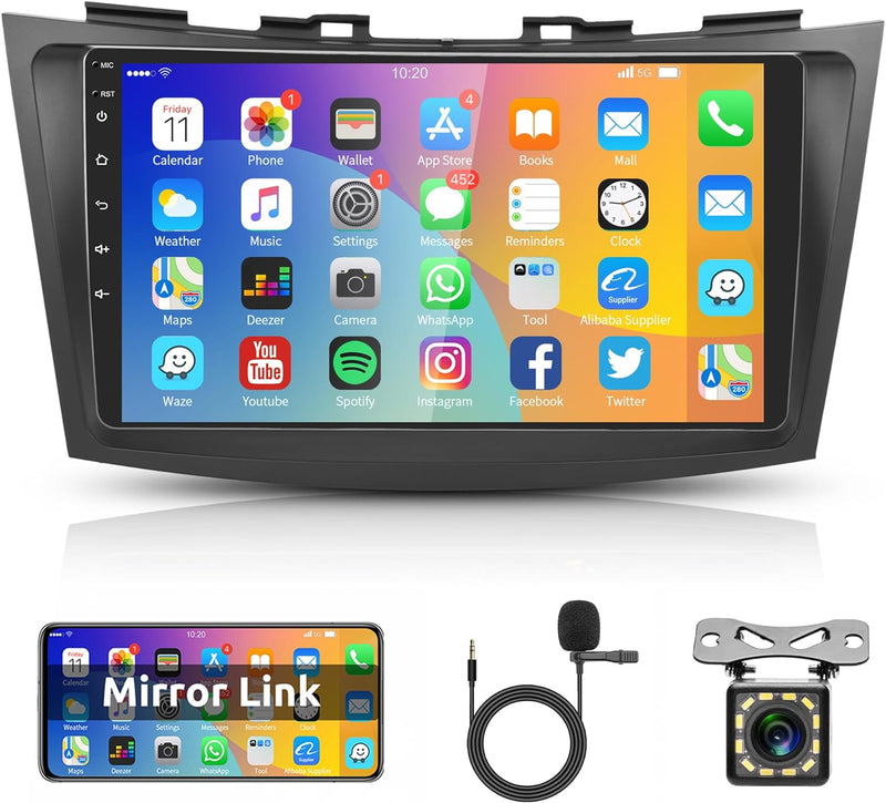 Android 10 Autoradio 2 Din mit GPS Navi für Suzuki Ertiga 2012-2017 Suzuki Swift 2011-2017 9 Zoll Au