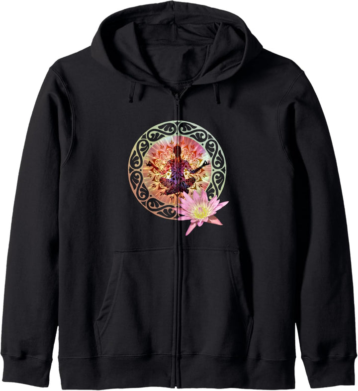 Buddha Meditation Yoga Mode Kleidung Oberteil Outfit Kapuzenjacke