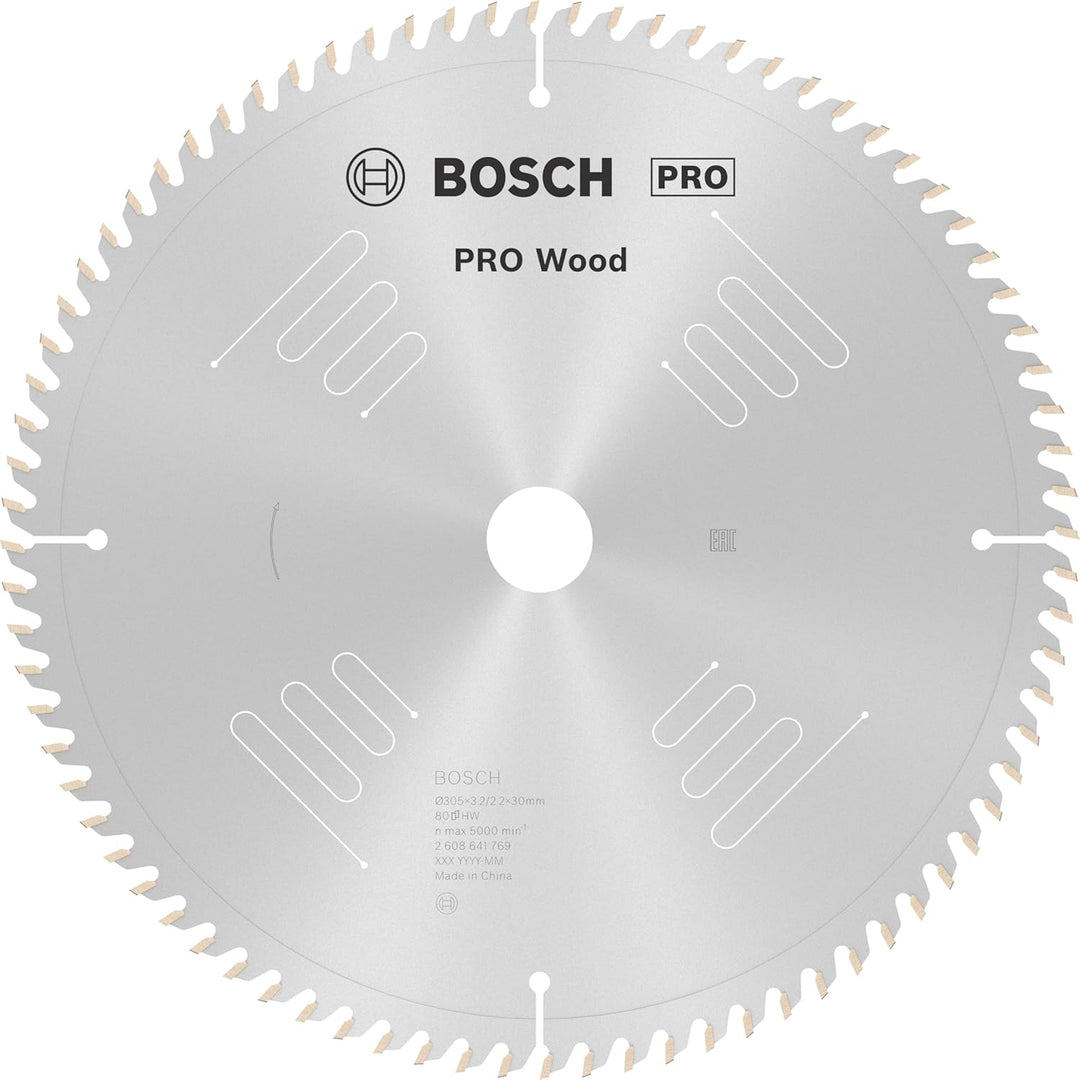 911060205 Bosch Zubehör 2608641769 Kreissägeblatt Optiline Wood 305 x 30 x 3,2 mm, 80, 305 x 30 x 3,