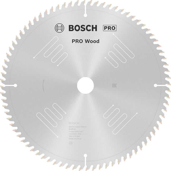911060205 Bosch Zubehör 2608641769 Kreissägeblatt Optiline Wood 305 x 30 x 3,2 mm, 80, 305 x 30 x 3,