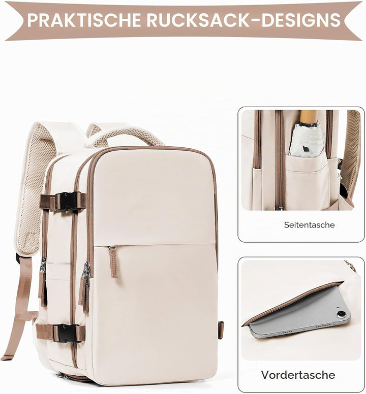 SZLX Vakuum Rucksack Ryanair Handgepäck 40x30x20 Wizzair Reiserucksack Flugzeug für Damen Herren, La