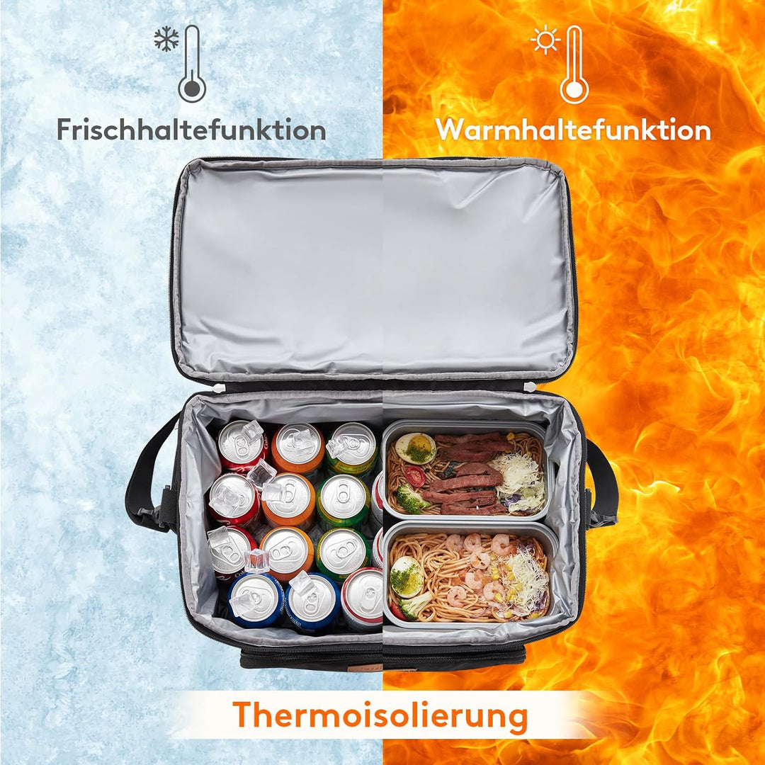Lifewit Kühltasche Kühlbox Gross Einkaufstasche Faltbar Cooler Bag Sportliche Isoliertasche Double D