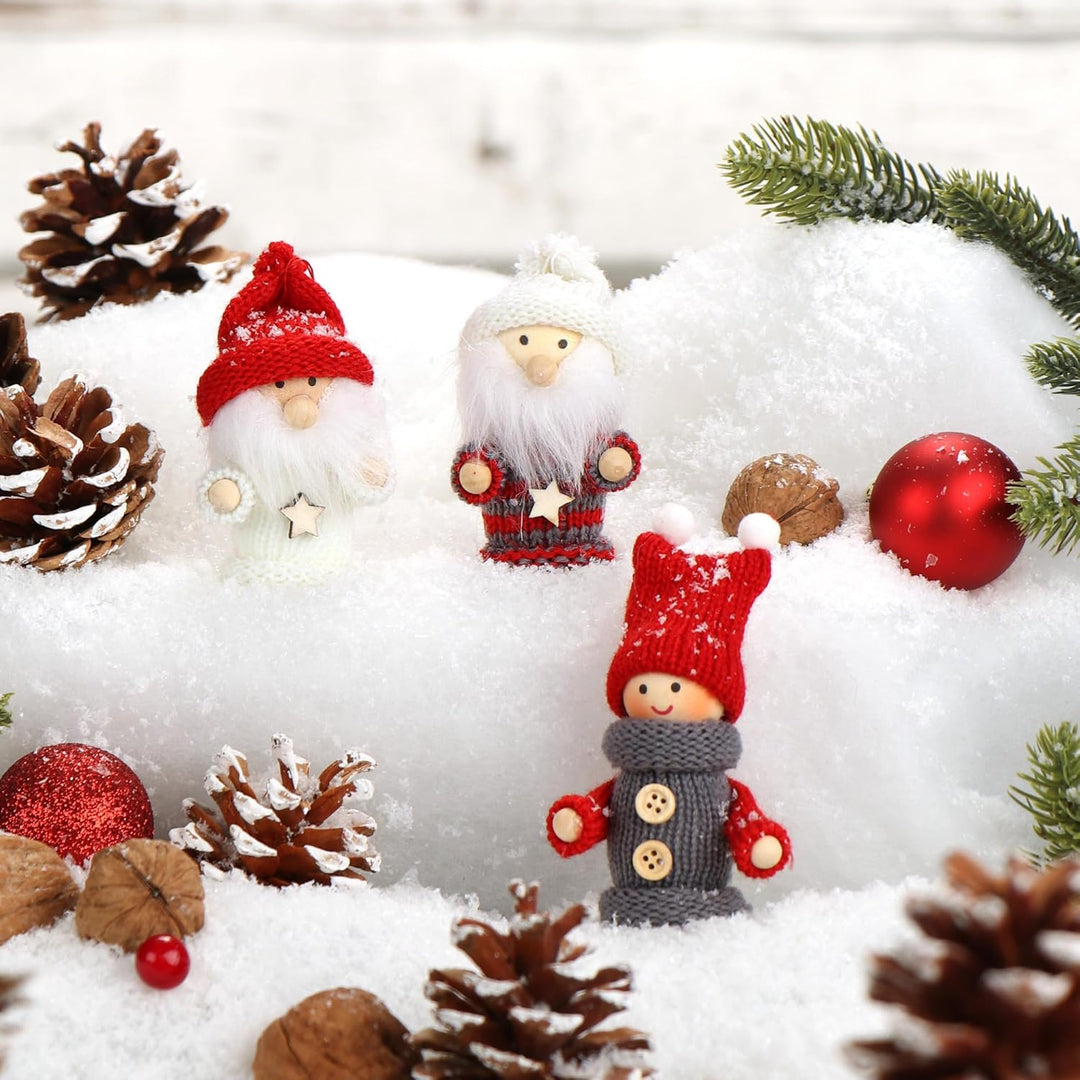 com-four® 12x Premium Weihnachtsmann-Anhänger, schwedisch-skandinavische Deko-Trolle, Engel und Wich