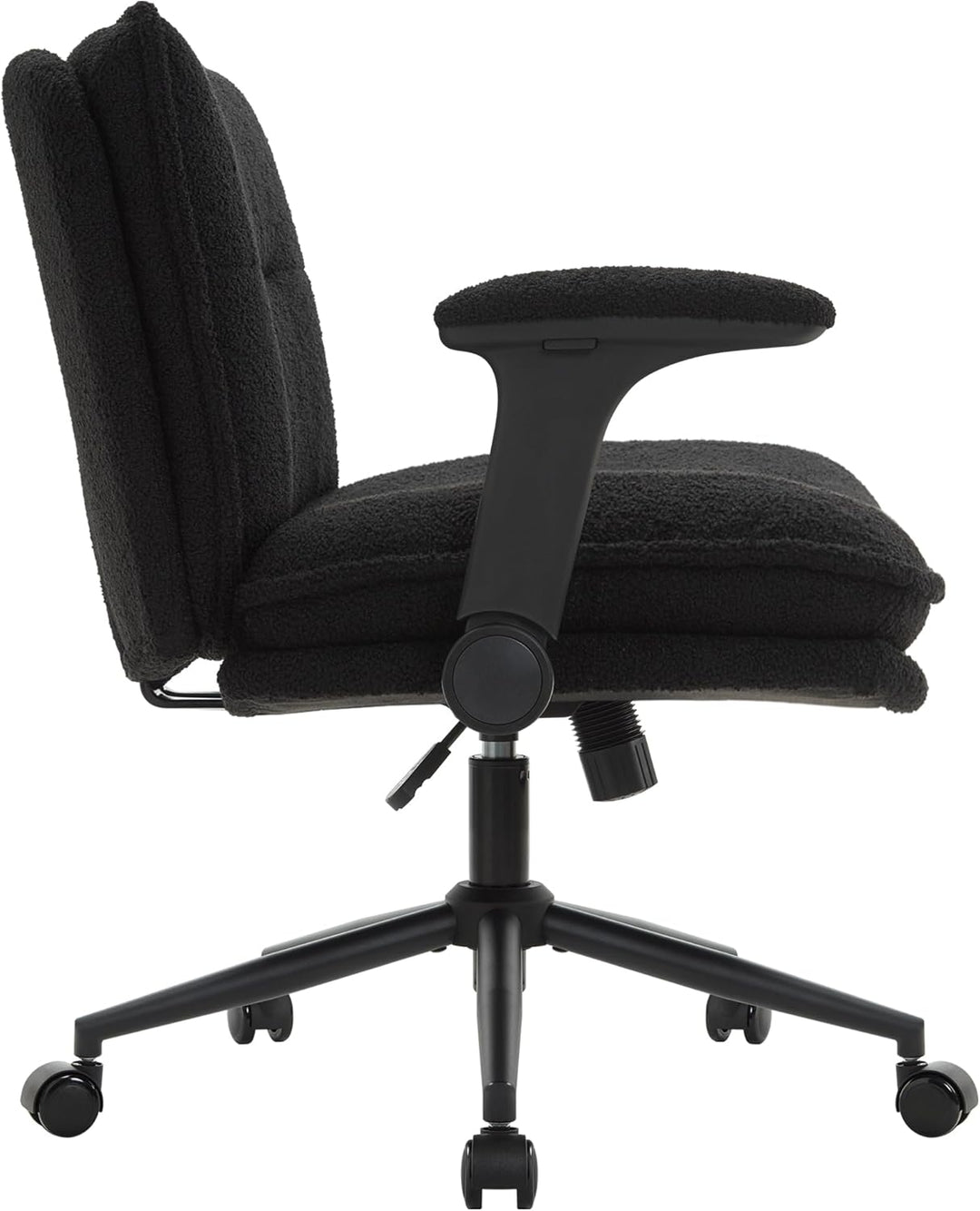 IWMH Schreibtischstuhl Schneidersitz, Bürostuhl mit Armlehne & Rollen Verstellbaren, Ergonomisch Bre