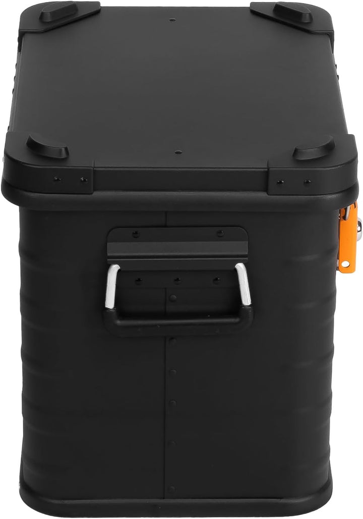 ALUBOX Alukiste abschliessbar E31B - Premium Aluminium Lagerbox 31 Liter - Deckel mit Aluminium Druc