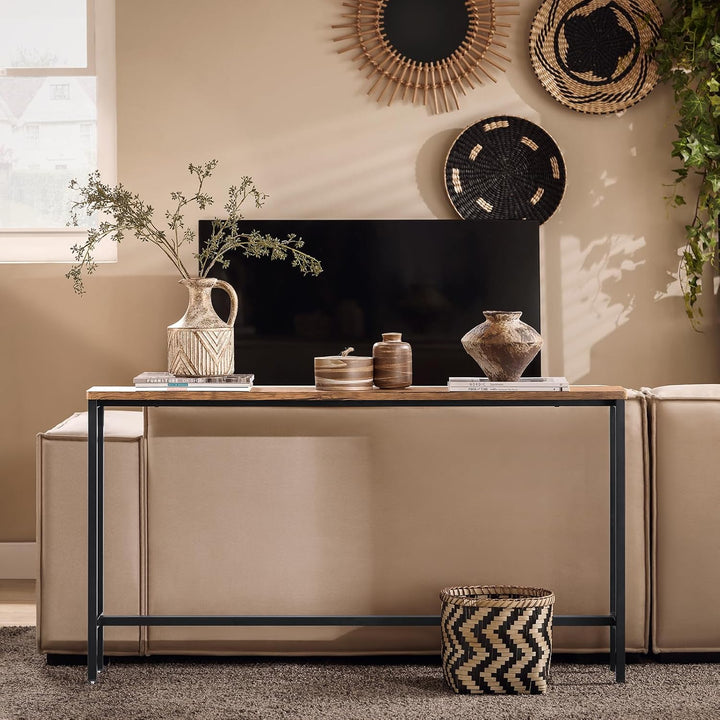 SoBuy Konsolentisch Schmal Flurtisch – Konsolentische Fürs Wohnzimmer, Vintage Metall Sideboard, Rob