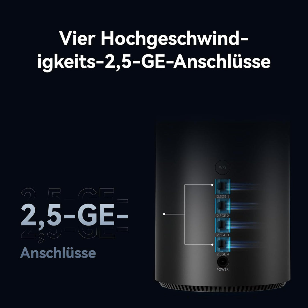 HUAWEI WiFi Mesh X1 Pro Router, 3,6 Gbit/s, Dualband WLAN 7, etagenübergreifende Netzantenne, Vier 2
