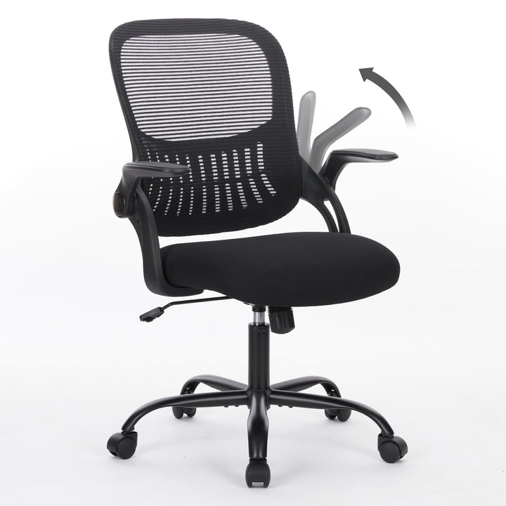 Sweetcrispy Bürostuhl Ergonomisch, Schreibtischstuhl mit Lendenwirbelstütze, Höhenverstellbarkeit St