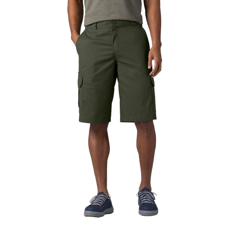 Dickies Flex Cargo-Shorts für Herren, 33 cm, lockere Passform. L Olivgrün V1, L Olivgrün V1