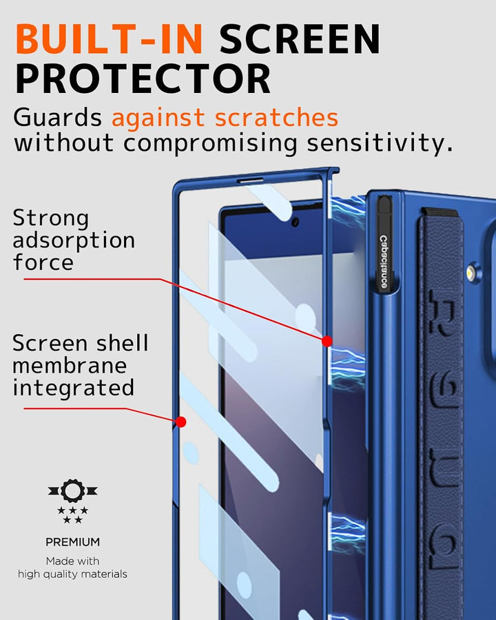 NINKI für Samsung Galaxy Z Fold 7 armband Handyhülle mit Scharnierschutz, displayschutz Samsung Gala