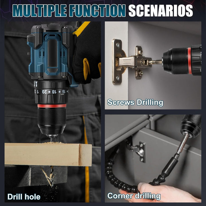 Akku Bohrschrauber für Bosch Professional 18V System GBA/GBA ProCORE AMPShare Batterie (Ohne Akku),