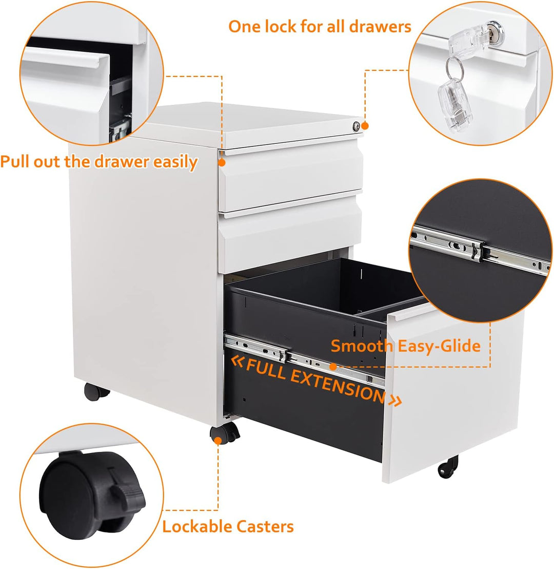 Rollcontainer Aktenschrank abschliessbar Büroschrank metallschrank File Cabinet Lagerschrank Beistel