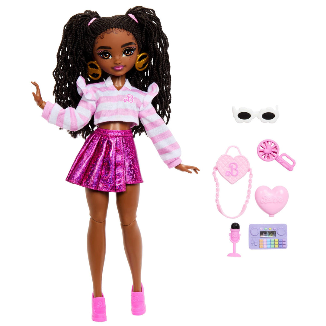 Barbie Dream Besties Brooklyn“ Modepuppe und Zubehörteile, beweglich mit brünetten Haaren und Spielt