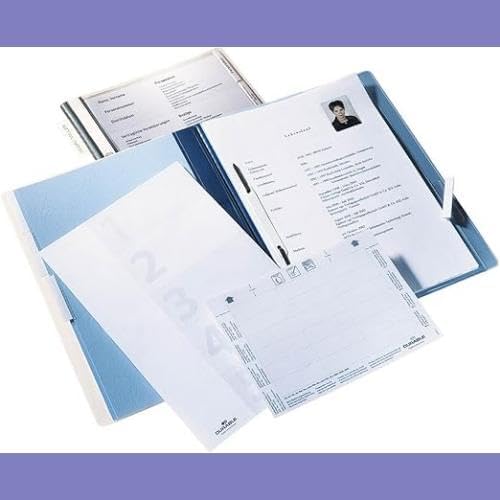 Durable Personalhefter mit Deckblatt und Taben, 5 Unterteilungen, inkl. Hängeschiene, 5 Stück, blau,
