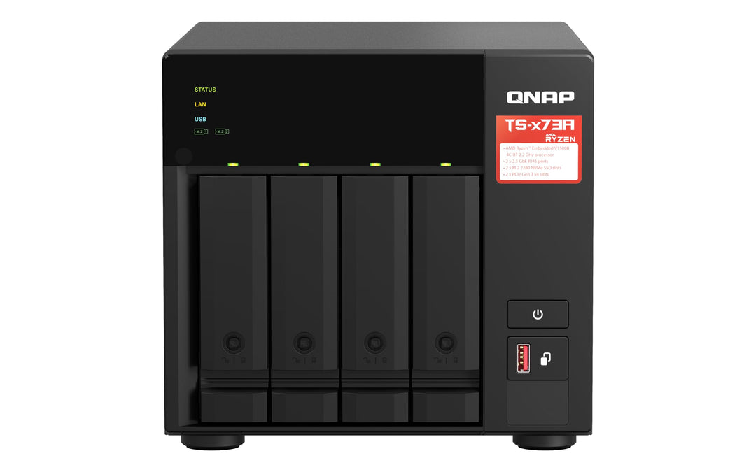 Qnap NAS + Switch Bundle QNAP TS-473A + QSW-1105-5T | Upgrade to 2,5GbE Networking, 4-Bay 3,5"/2,5"-