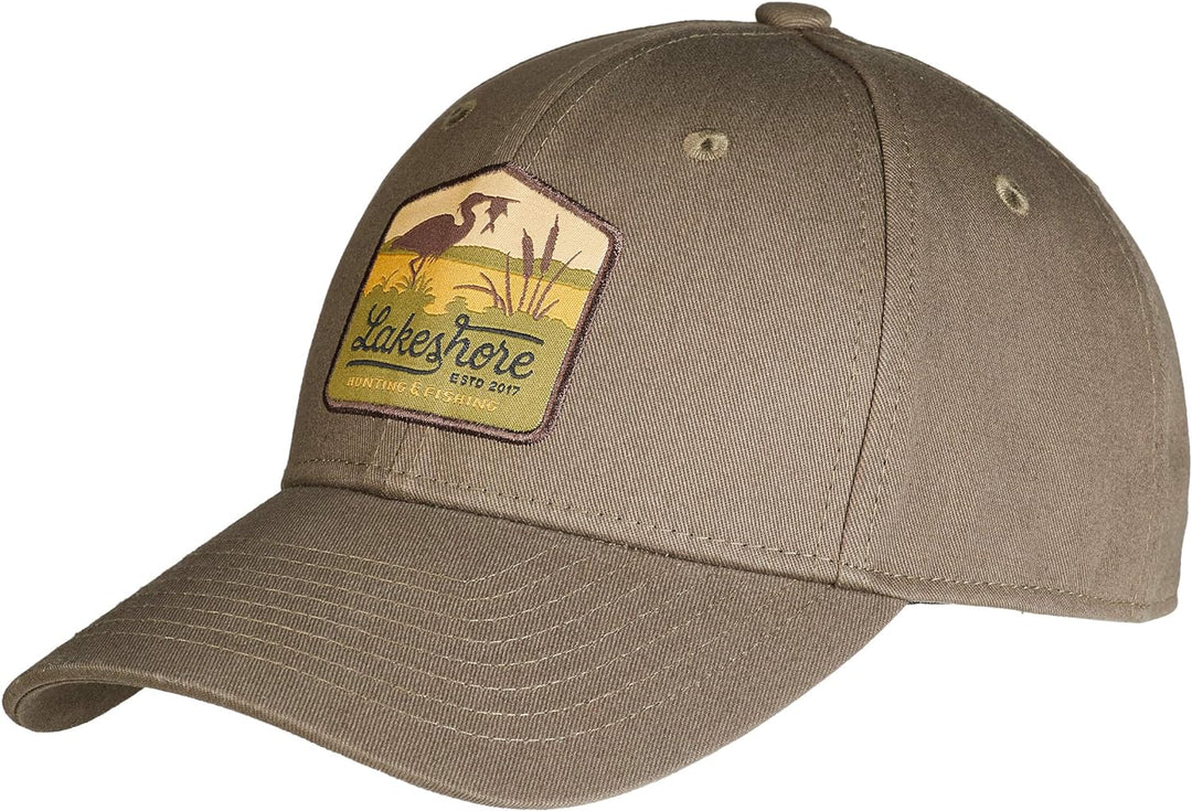 Lakeshore® Jagd Cap, Angel, Outdoor Kappe, Olive, 100% Baumwolle, Damen und Herren