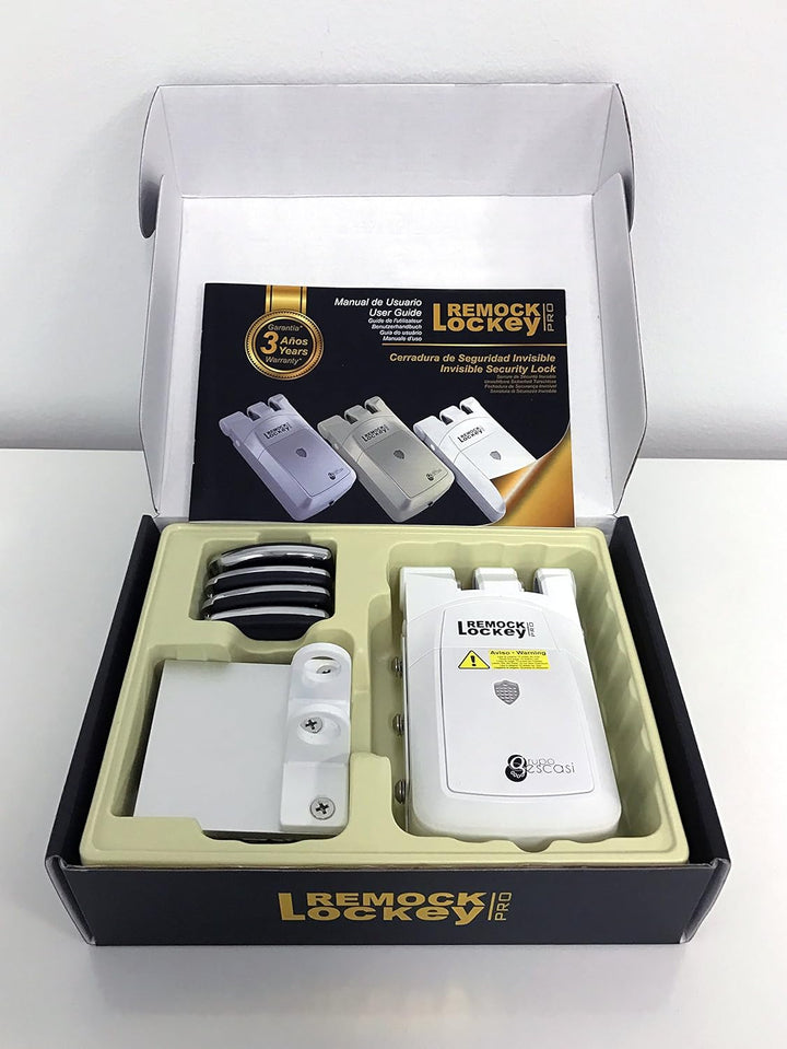 REMOCK RLP4W PRO Unsichtbares Sicherheitsschloss mit 4 Kontrollen, 3 W, 3 V, Weiss, 0