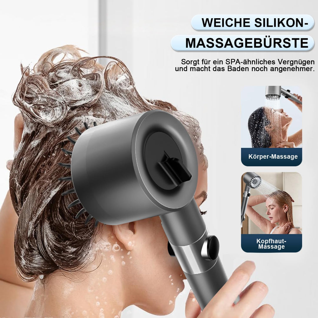 Duschkopf mit Schlauch,Duschbrause mit Filter,Handbrause mit Stoppfunktion,Hochdruck Handbrause mit