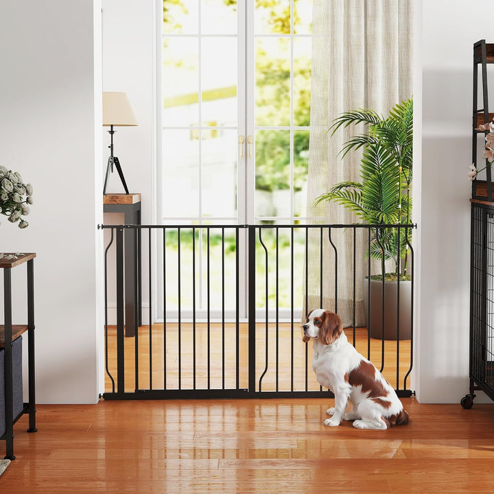 PawHut Hunde Türschutzgitter Treppenschutzgitter, 75-145 cm Hunde Türgitter, Baby Türgitter, Klemmgi