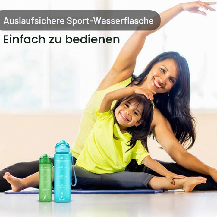 Zounich Trinkflasche Kinder Auslaufsichere 1L/700ml/500ml-BPA frei trinkflaschen Sport Tritan Kunsts