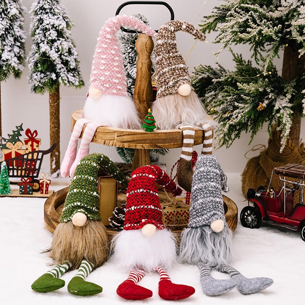 Weihnachtsdeko Innen 5 Stück Weihnachten Deko Wichtel Figuren Weihnachtswichtel Plüsch Weihnachtsdek